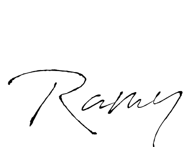 How to make Ramy signature? Antro_Vectra is a professional autograph style. Create handwritten signature for Ramy name. Ramy signature style 6 images and pictures png