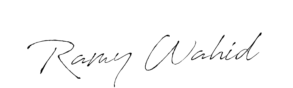 How to make Ramy Wahid signature? Antro_Vectra is a professional autograph style. Create handwritten signature for Ramy Wahid name. Ramy Wahid signature style 6 images and pictures png