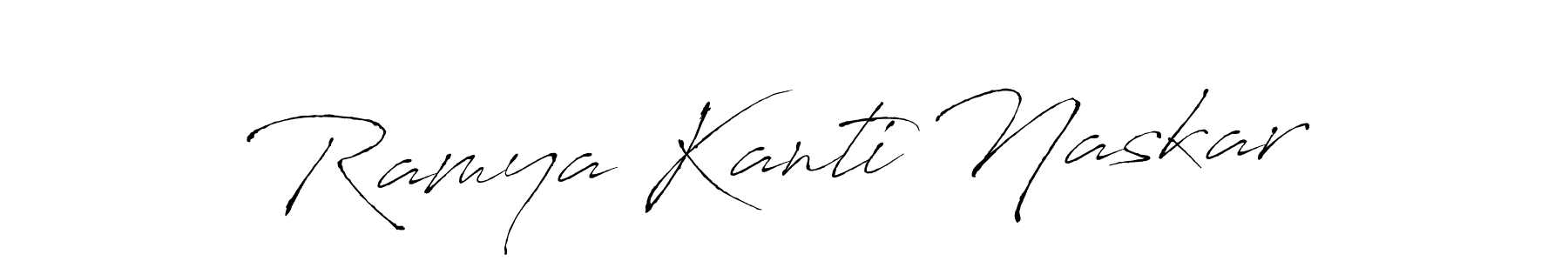 Antro_Vectra is a professional signature style that is perfect for those who want to add a touch of class to their signature. It is also a great choice for those who want to make their signature more unique. Get Ramya Kanti Naskar name to fancy signature for free. Ramya Kanti Naskar signature style 6 images and pictures png