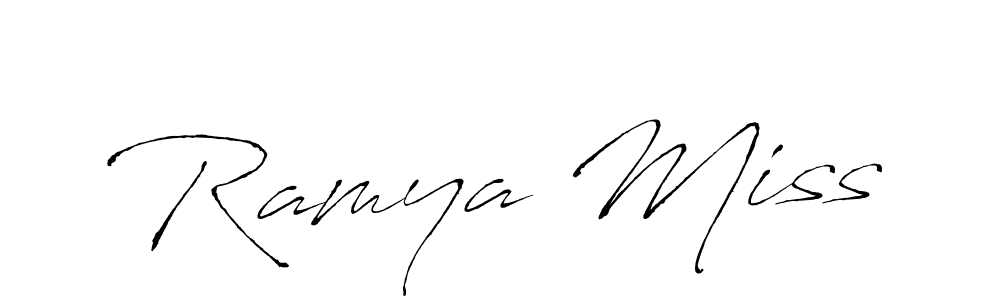 You should practise on your own different ways (Antro_Vectra) to write your name (Ramya Miss) in signature. don't let someone else do it for you. Ramya Miss signature style 6 images and pictures png