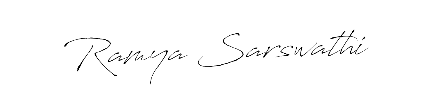 The best way (Antro_Vectra) to make a short signature is to pick only two or three words in your name. The name Ramya Sarswathi include a total of six letters. For converting this name. Ramya Sarswathi signature style 6 images and pictures png