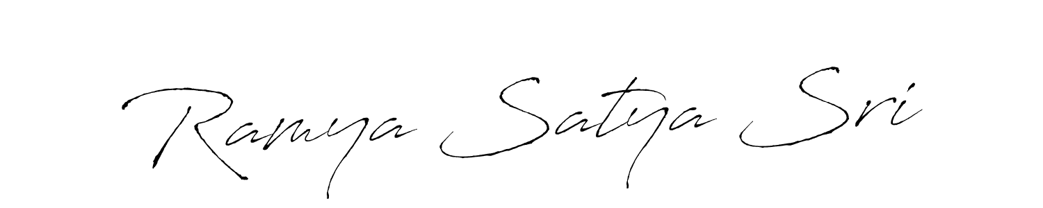 This is the best signature style for the Ramya Satya Sri name. Also you like these signature font (Antro_Vectra). Mix name signature. Ramya Satya Sri signature style 6 images and pictures png