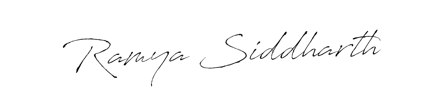 Ramya Siddharth stylish signature style. Best Handwritten Sign (Antro_Vectra) for my name. Handwritten Signature Collection Ideas for my name Ramya Siddharth. Ramya Siddharth signature style 6 images and pictures png