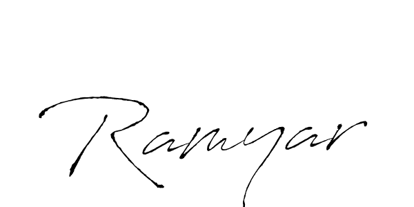 Antro_Vectra is a professional signature style that is perfect for those who want to add a touch of class to their signature. It is also a great choice for those who want to make their signature more unique. Get Ramyar name to fancy signature for free. Ramyar signature style 6 images and pictures png