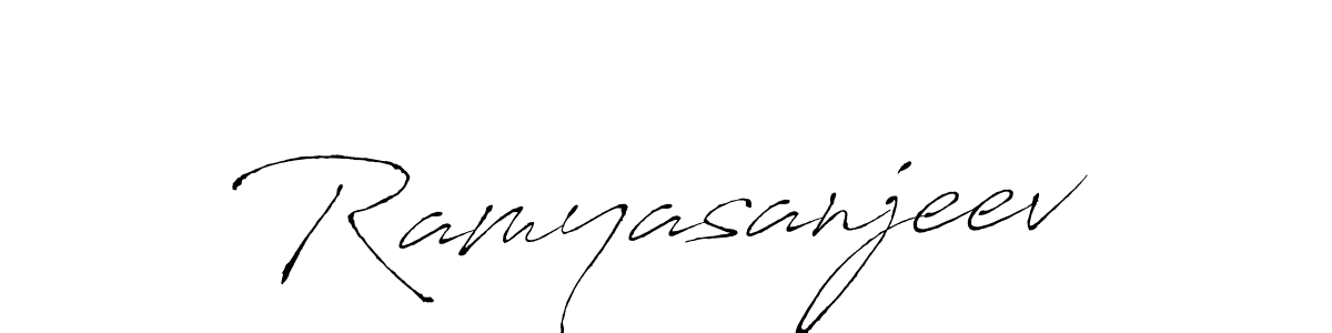 Also we have Ramyasanjeev name is the best signature style. Create professional handwritten signature collection using Antro_Vectra autograph style. Ramyasanjeev signature style 6 images and pictures png