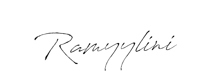 Create a beautiful signature design for name Ramyylini. With this signature (Antro_Vectra) fonts, you can make a handwritten signature for free. Ramyylini signature style 6 images and pictures png