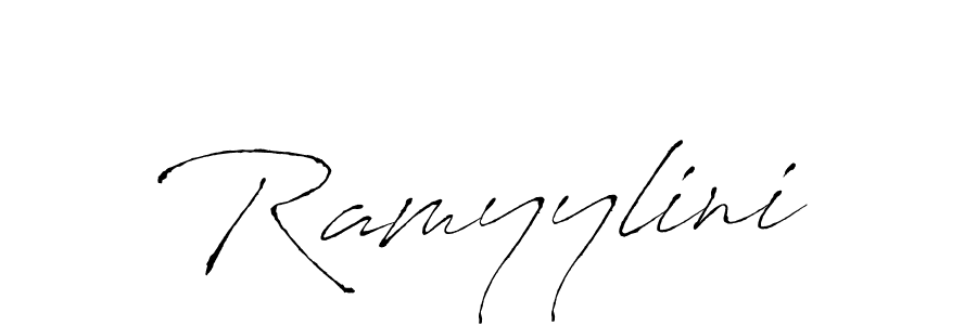 Make a beautiful signature design for name Ramyylini. With this signature (Antro_Vectra) style, you can create a handwritten signature for free. Ramyylini signature style 6 images and pictures png