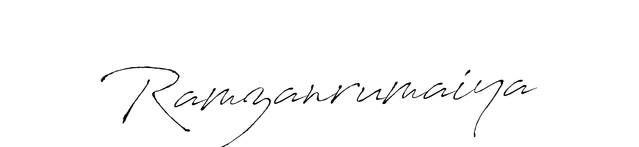 Create a beautiful signature design for name Ramzanrumaiya. With this signature (Antro_Vectra) fonts, you can make a handwritten signature for free. Ramzanrumaiya signature style 6 images and pictures png