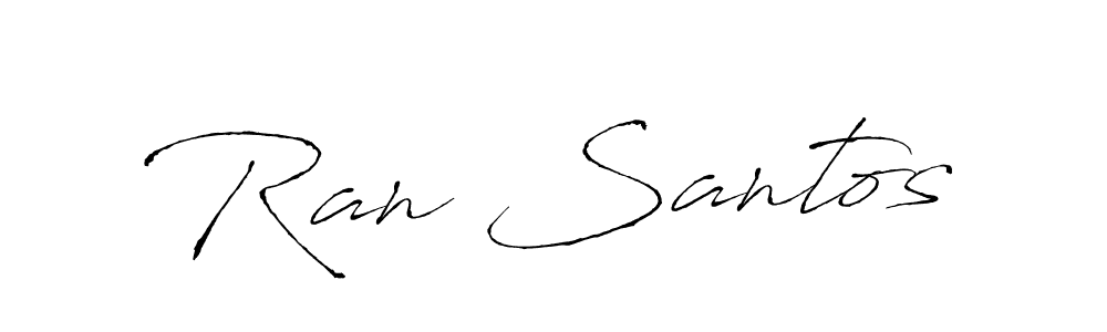 Ran Santos stylish signature style. Best Handwritten Sign (Antro_Vectra) for my name. Handwritten Signature Collection Ideas for my name Ran Santos. Ran Santos signature style 6 images and pictures png