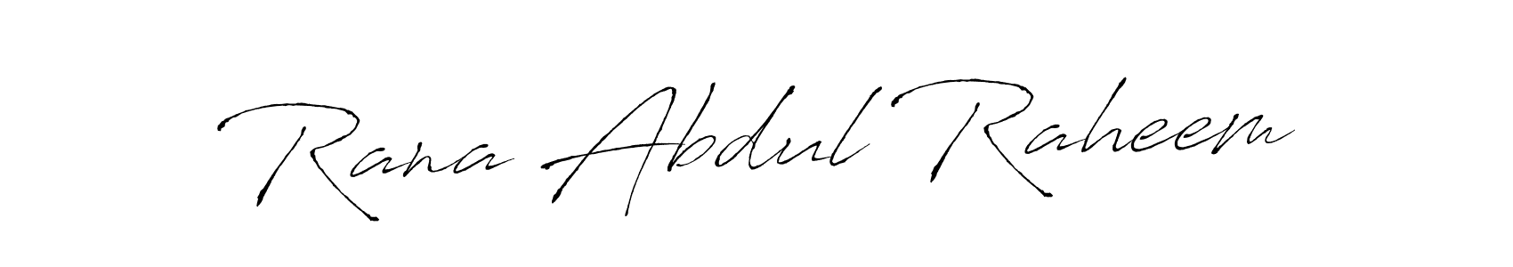 How to make Rana Abdul Raheem name signature. Use Antro_Vectra style for creating short signs online. This is the latest handwritten sign. Rana Abdul Raheem signature style 6 images and pictures png