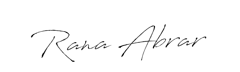 Create a beautiful signature design for name Rana Abrar. With this signature (Antro_Vectra) fonts, you can make a handwritten signature for free. Rana Abrar signature style 6 images and pictures png