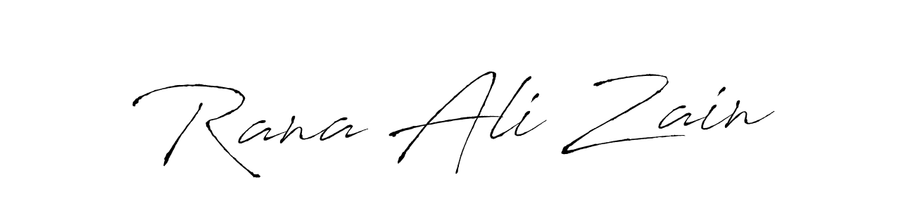 Make a beautiful signature design for name Rana Ali Zain. With this signature (Antro_Vectra) style, you can create a handwritten signature for free. Rana Ali Zain signature style 6 images and pictures png