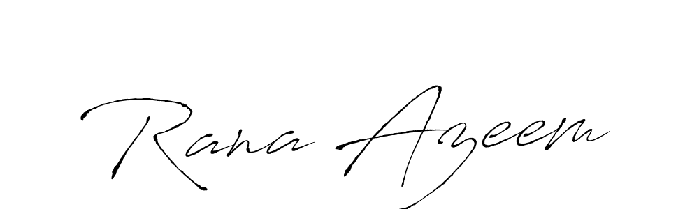 Design your own signature with our free online signature maker. With this signature software, you can create a handwritten (Antro_Vectra) signature for name Rana Azeem. Rana Azeem signature style 6 images and pictures png