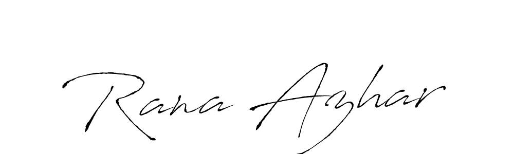 Design your own signature with our free online signature maker. With this signature software, you can create a handwritten (Antro_Vectra) signature for name Rana Azhar. Rana Azhar signature style 6 images and pictures png