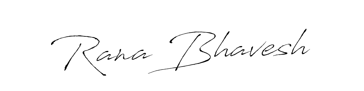 How to make Rana Bhavesh name signature. Use Antro_Vectra style for creating short signs online. This is the latest handwritten sign. Rana Bhavesh signature style 6 images and pictures png