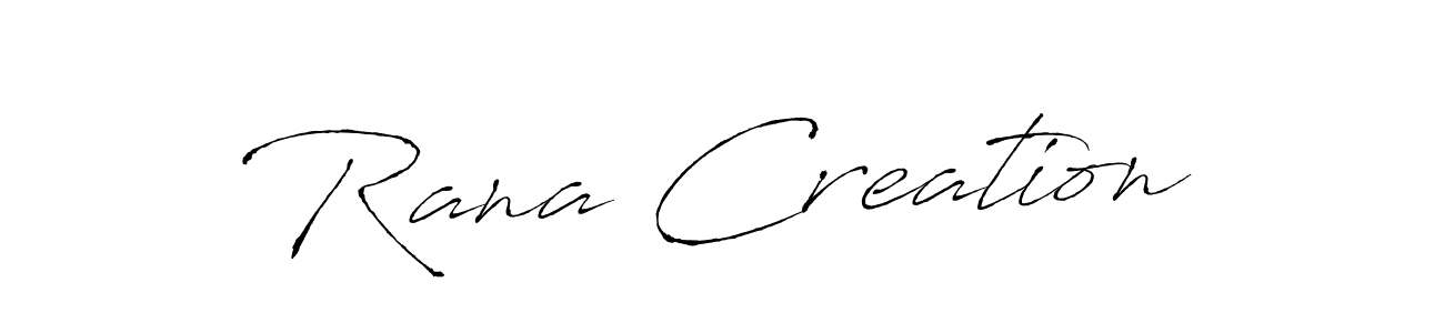 Use a signature maker to create a handwritten signature online. With this signature software, you can design (Antro_Vectra) your own signature for name Rana Creation. Rana Creation signature style 6 images and pictures png