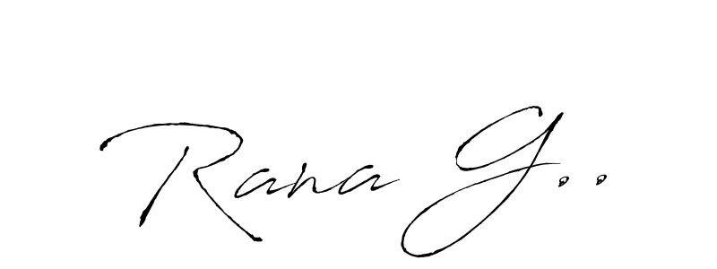 Use a signature maker to create a handwritten signature online. With this signature software, you can design (Antro_Vectra) your own signature for name Rana G... Rana G.. signature style 6 images and pictures png