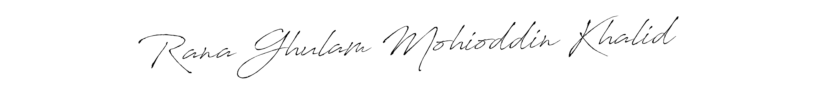 Rana Ghulam Mohioddin Khalid stylish signature style. Best Handwritten Sign (Antro_Vectra) for my name. Handwritten Signature Collection Ideas for my name Rana Ghulam Mohioddin Khalid. Rana Ghulam Mohioddin Khalid signature style 6 images and pictures png