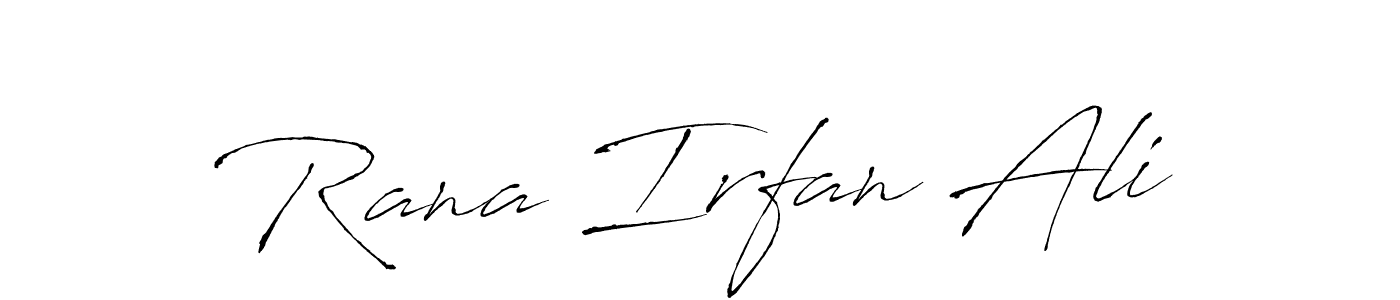 Make a beautiful signature design for name Rana Irfan Ali. With this signature (Antro_Vectra) style, you can create a handwritten signature for free. Rana Irfan Ali signature style 6 images and pictures png