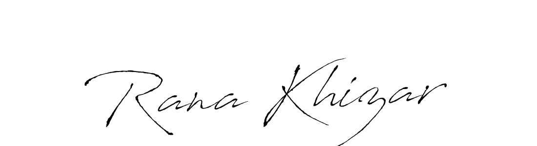 This is the best signature style for the Rana Khizar name. Also you like these signature font (Antro_Vectra). Mix name signature. Rana Khizar signature style 6 images and pictures png