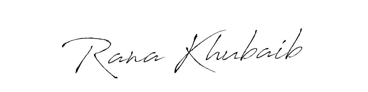 Make a beautiful signature design for name Rana Khubaib. With this signature (Antro_Vectra) style, you can create a handwritten signature for free. Rana Khubaib signature style 6 images and pictures png