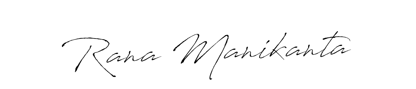 Create a beautiful signature design for name Rana Manikanta. With this signature (Antro_Vectra) fonts, you can make a handwritten signature for free. Rana Manikanta signature style 6 images and pictures png