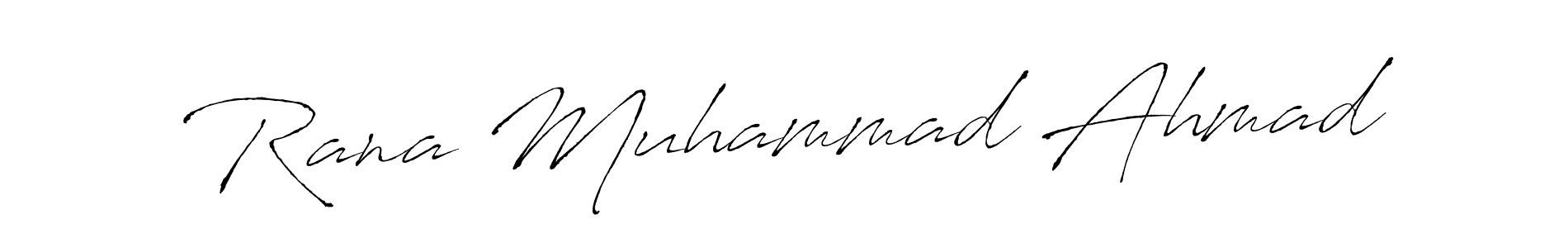 Antro_Vectra is a professional signature style that is perfect for those who want to add a touch of class to their signature. It is also a great choice for those who want to make their signature more unique. Get Rana Muhammad Ahmad name to fancy signature for free. Rana Muhammad Ahmad signature style 6 images and pictures png