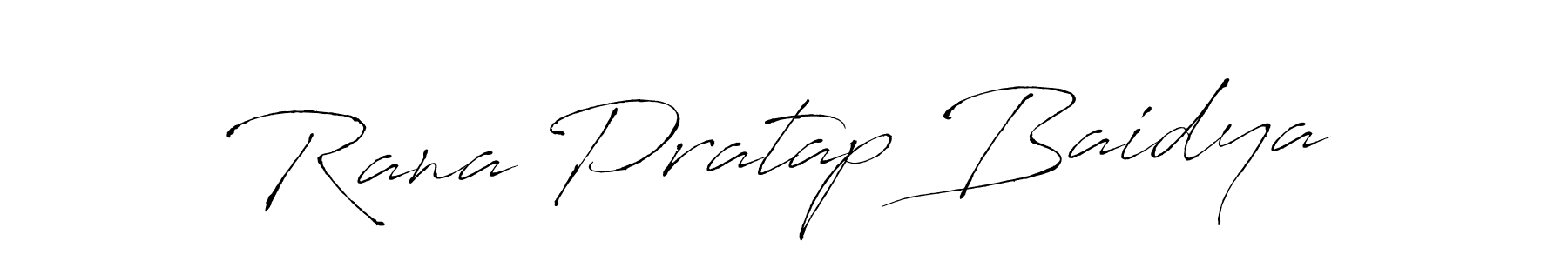 Make a beautiful signature design for name Rana Pratap Baidya. With this signature (Antro_Vectra) style, you can create a handwritten signature for free. Rana Pratap Baidya signature style 6 images and pictures png