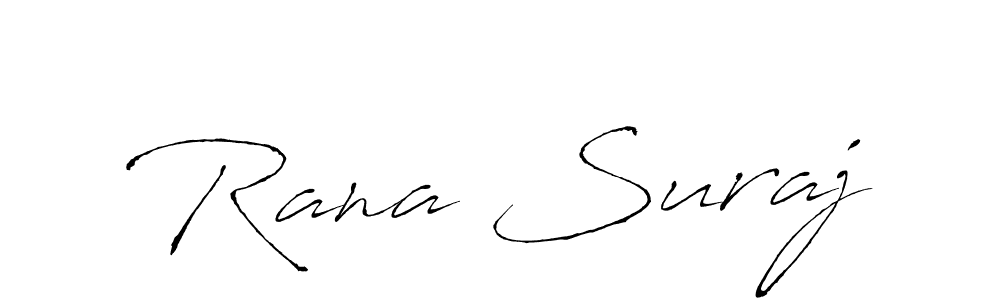 Make a beautiful signature design for name Rana Suraj. With this signature (Antro_Vectra) style, you can create a handwritten signature for free. Rana Suraj signature style 6 images and pictures png