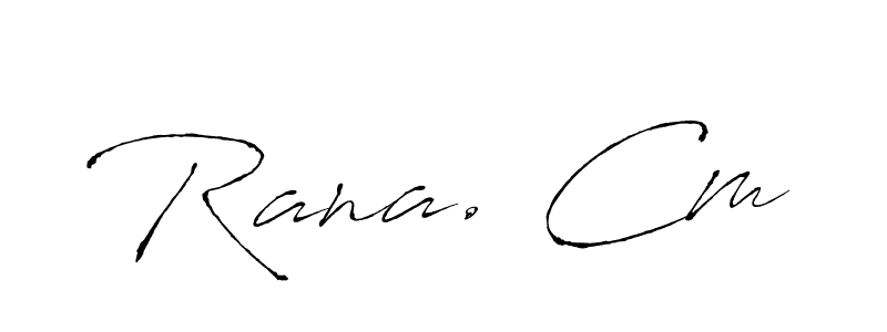 How to make Rana. Cm name signature. Use Antro_Vectra style for creating short signs online. This is the latest handwritten sign. Rana. Cm signature style 6 images and pictures png