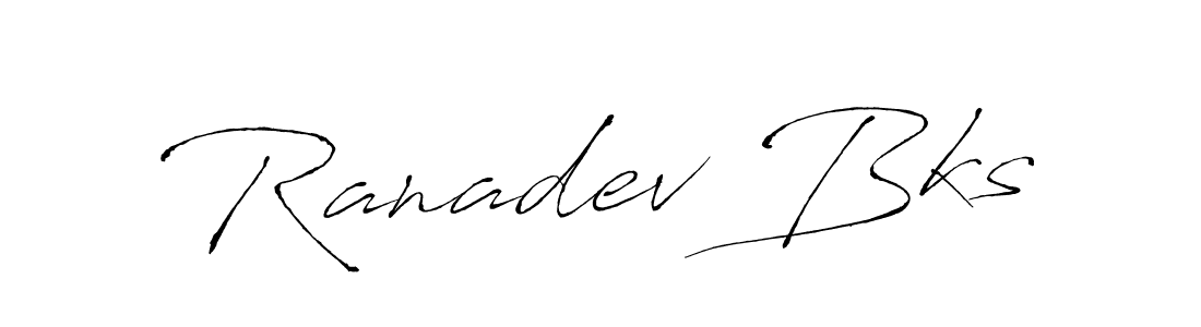 How to make Ranadev Bks signature? Antro_Vectra is a professional autograph style. Create handwritten signature for Ranadev Bks name. Ranadev Bks signature style 6 images and pictures png