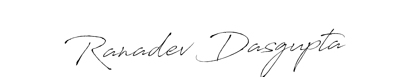 Antro_Vectra is a professional signature style that is perfect for those who want to add a touch of class to their signature. It is also a great choice for those who want to make their signature more unique. Get Ranadev Dasgupta name to fancy signature for free. Ranadev Dasgupta signature style 6 images and pictures png