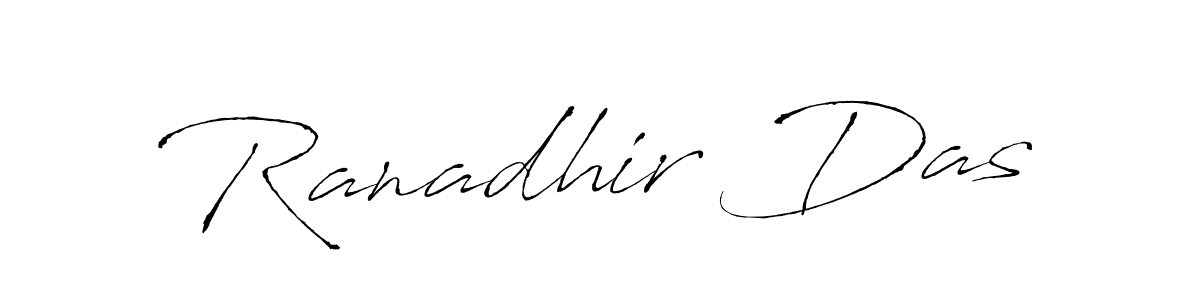 How to make Ranadhir Das name signature. Use Antro_Vectra style for creating short signs online. This is the latest handwritten sign. Ranadhir Das signature style 6 images and pictures png