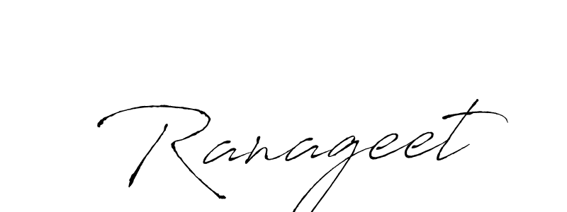Make a beautiful signature design for name Ranageet. With this signature (Antro_Vectra) style, you can create a handwritten signature for free. Ranageet signature style 6 images and pictures png