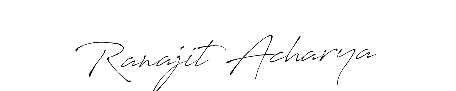 This is the best signature style for the Ranajit Acharya name. Also you like these signature font (Antro_Vectra). Mix name signature. Ranajit Acharya signature style 6 images and pictures png