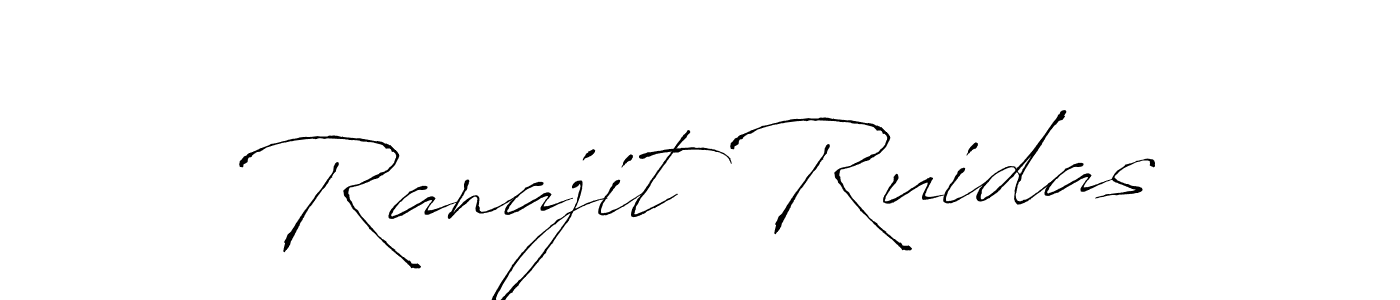 Make a beautiful signature design for name Ranajit Ruidas. With this signature (Antro_Vectra) style, you can create a handwritten signature for free. Ranajit Ruidas signature style 6 images and pictures png