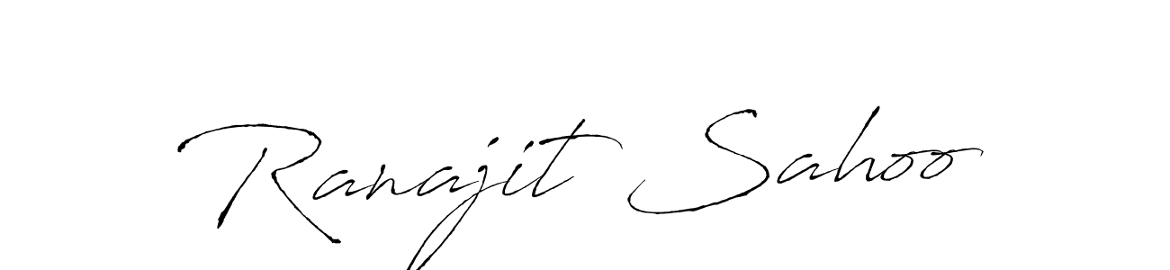 Ranajit Sahoo stylish signature style. Best Handwritten Sign (Antro_Vectra) for my name. Handwritten Signature Collection Ideas for my name Ranajit Sahoo. Ranajit Sahoo signature style 6 images and pictures png
