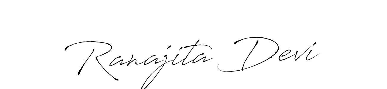How to make Ranajita Devi name signature. Use Antro_Vectra style for creating short signs online. This is the latest handwritten sign. Ranajita Devi signature style 6 images and pictures png