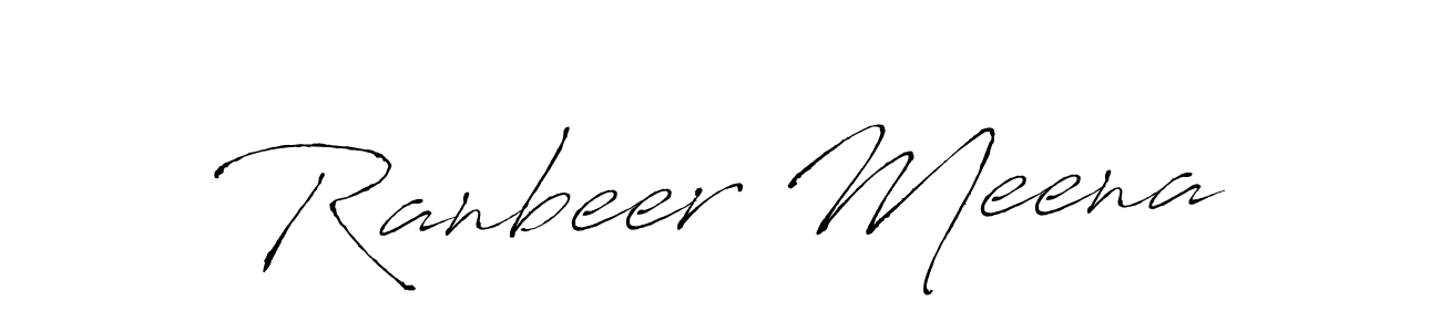 The best way (Antro_Vectra) to make a short signature is to pick only two or three words in your name. The name Ranbeer Meena include a total of six letters. For converting this name. Ranbeer Meena signature style 6 images and pictures png