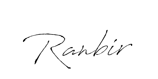 Make a beautiful signature design for name Ranbir. With this signature (Antro_Vectra) style, you can create a handwritten signature for free. Ranbir signature style 6 images and pictures png