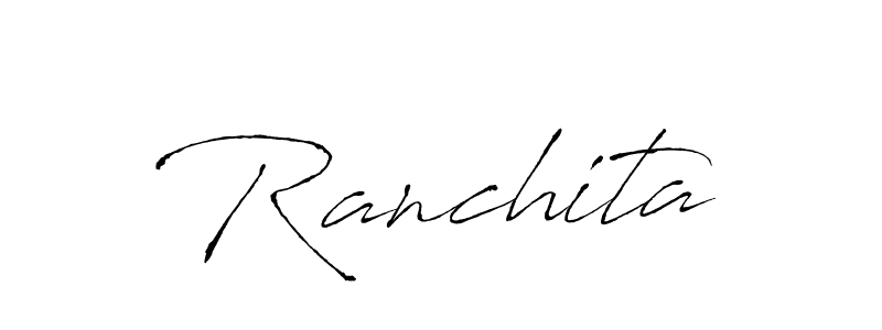 You should practise on your own different ways (Antro_Vectra) to write your name (Ranchita) in signature. don't let someone else do it for you. Ranchita signature style 6 images and pictures png