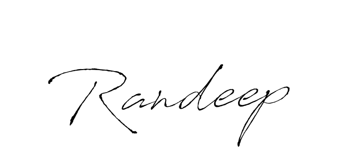 Use a signature maker to create a handwritten signature online. With this signature software, you can design (Antro_Vectra) your own signature for name Randeep. Randeep signature style 6 images and pictures png