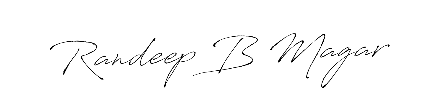 Use a signature maker to create a handwritten signature online. With this signature software, you can design (Antro_Vectra) your own signature for name Randeep B Magar. Randeep B Magar signature style 6 images and pictures png