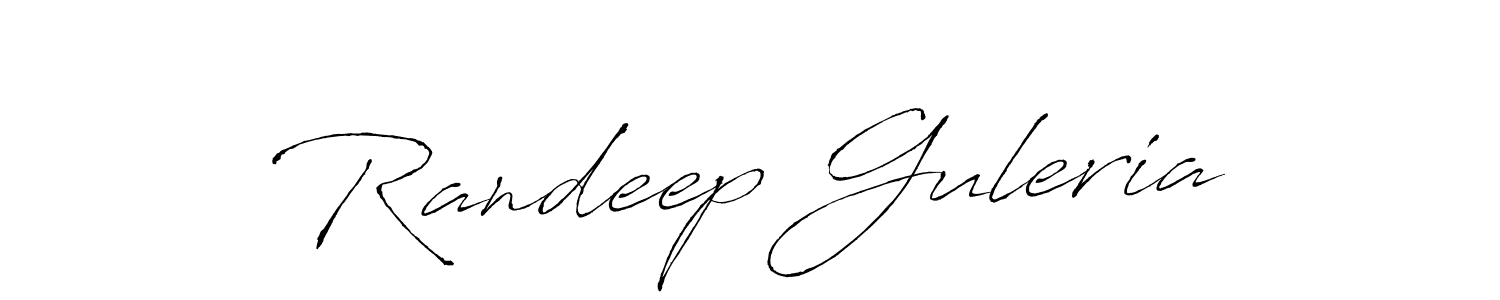 Create a beautiful signature design for name Randeep Guleria. With this signature (Antro_Vectra) fonts, you can make a handwritten signature for free. Randeep Guleria signature style 6 images and pictures png
