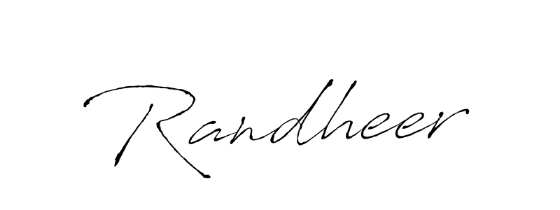 How to make Randheer signature? Antro_Vectra is a professional autograph style. Create handwritten signature for Randheer name. Randheer signature style 6 images and pictures png