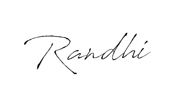 Design your own signature with our free online signature maker. With this signature software, you can create a handwritten (Antro_Vectra) signature for name Randhi. Randhi signature style 6 images and pictures png
