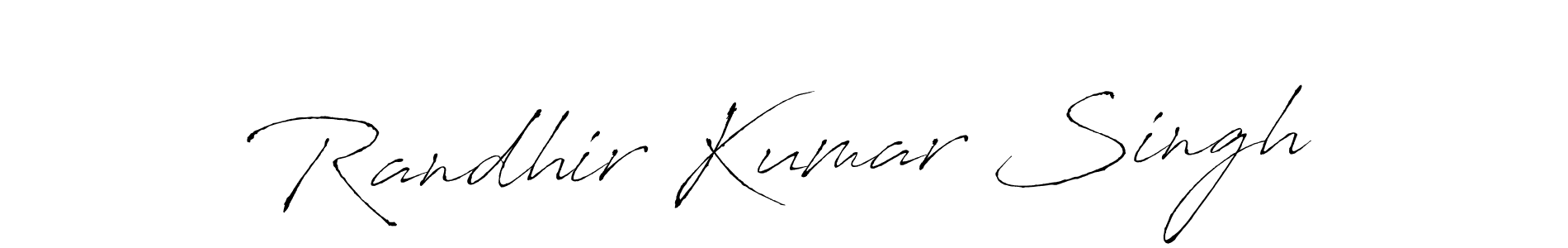 Create a beautiful signature design for name Randhir Kumar Singh. With this signature (Antro_Vectra) fonts, you can make a handwritten signature for free. Randhir Kumar Singh signature style 6 images and pictures png