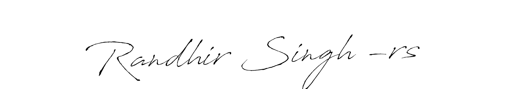 It looks lik you need a new signature style for name Randhir Singh -rs. Design unique handwritten (Antro_Vectra) signature with our free signature maker in just a few clicks. Randhir Singh -rs signature style 6 images and pictures png