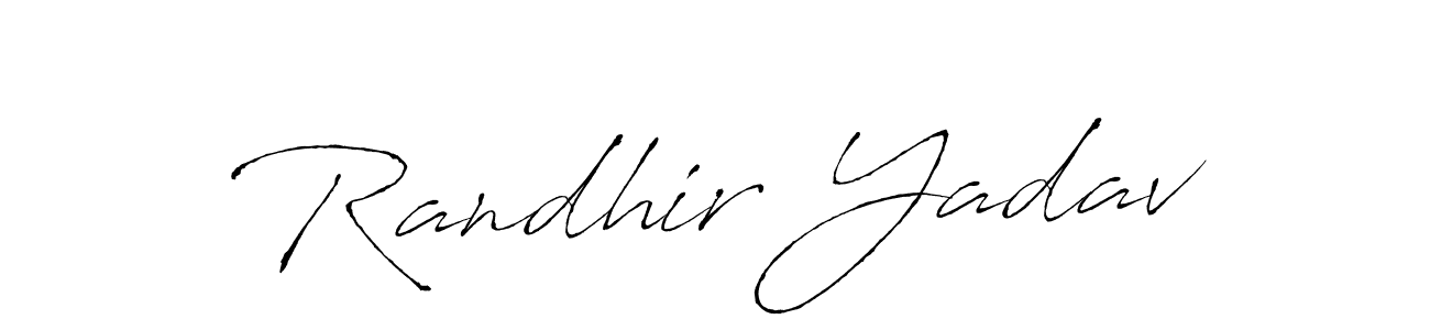 This is the best signature style for the Randhir Yadav name. Also you like these signature font (Antro_Vectra). Mix name signature. Randhir Yadav signature style 6 images and pictures png
