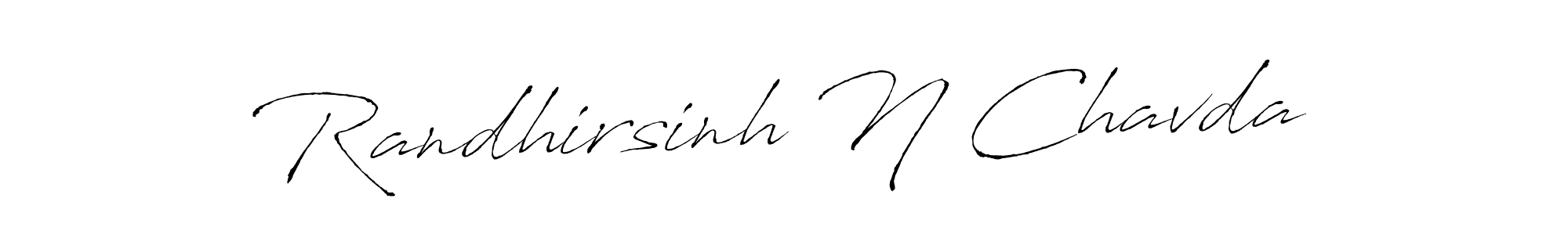 It looks lik you need a new signature style for name Randhirsinh N Chavda. Design unique handwritten (Antro_Vectra) signature with our free signature maker in just a few clicks. Randhirsinh N Chavda signature style 6 images and pictures png